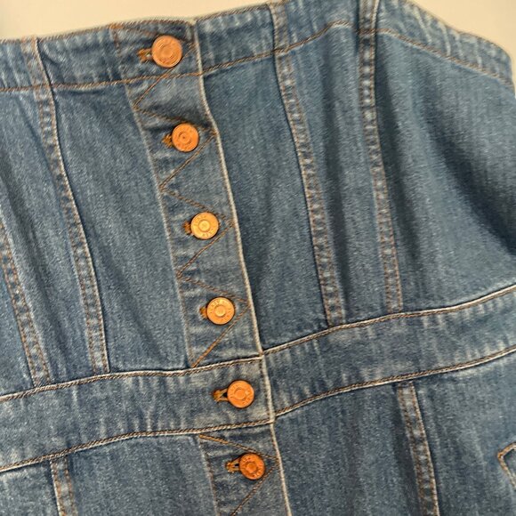 J.Crew Button Front Denim Midi Dress - Picture 4 of 6